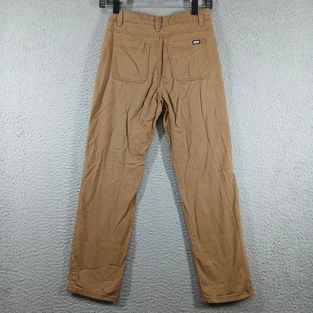 DKNY 100% Cotton Canvas Cord Pants Sz 14 Tan‎